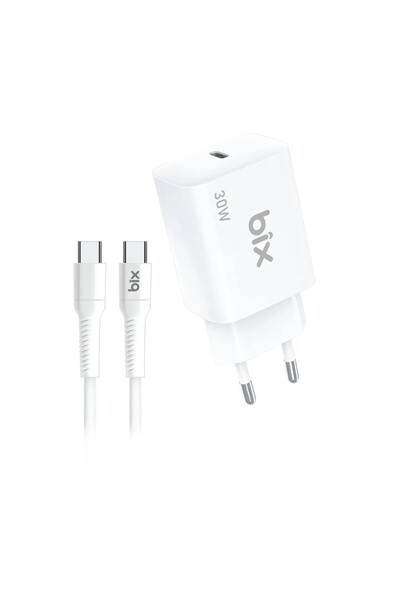 Bix BXPD31C 30W USB-C PD 3.0 Akım Korumalı Hızlı Şarj Adaptörü ve 5A Type-C Ş...