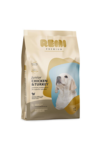 remi Hrana uscata pentru caini, Premium Junior Medium&Large Pui si Curcan, 1 kg