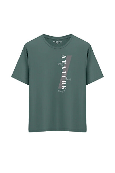 Atatürk Baskılı Oversize %100 Pamuk Unisex T-shirt
