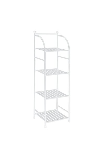 Feridras Metal shelf, Haiti, 4 shelves, 33.5x27.5x116cm, metal, white