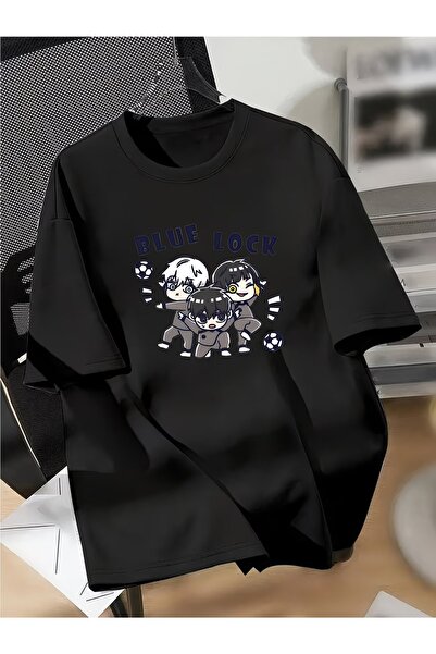 Le Savu Tricou oversize unisex cu imprimeu Anime BlueLock