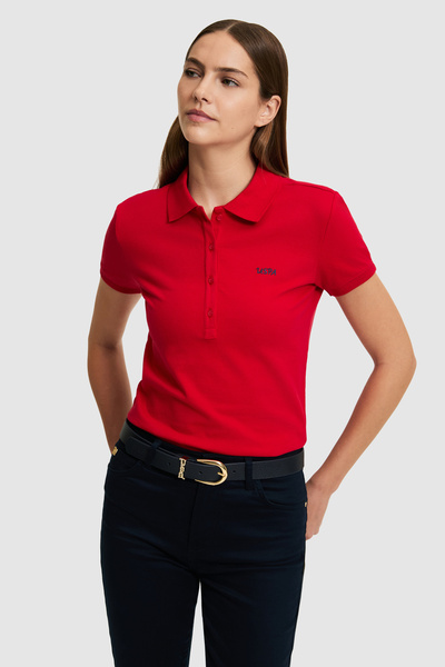 U.S. Polo Assn. Women's Red Basic T-Shirt 50323461-Vr030