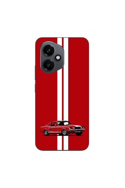 OEM Husa compatibila cu Honor 400 Silicon Gel Tpu Model Red Mustang