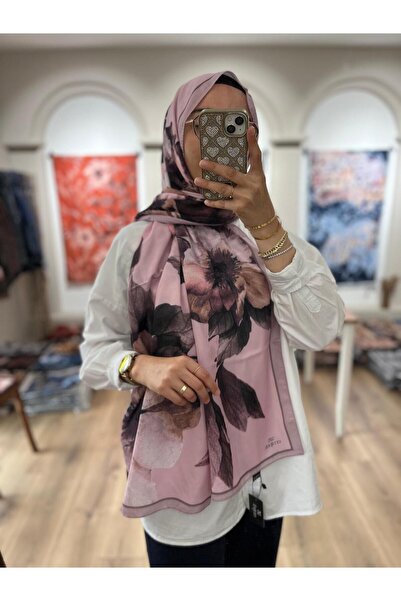 e.m ipek Rosavie Desen Soft Shawl - Pink