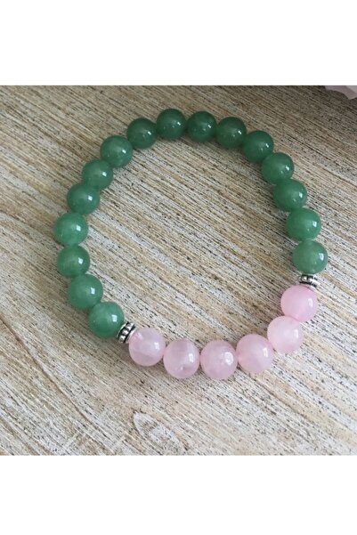 Zodyak Doğal Taş سوار Aventurine و Rose Quartz الحديث للنساء/الرجال