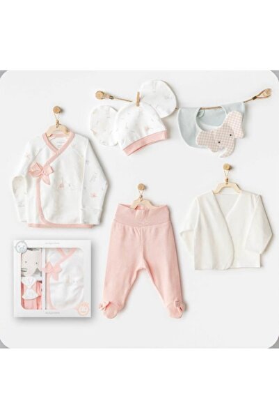 andywawa Li̇mi̇ Baby Girl Organic Cotton 5-Piece Hospital Discharge Set