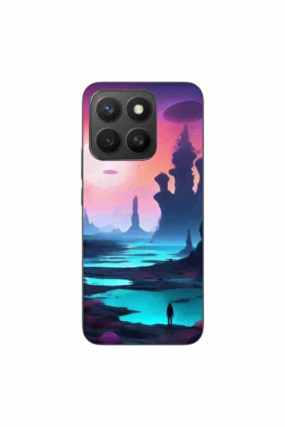 OEM Husa compatibila cu Honor X8c Silicon Gel Tpu Model Mystic Planet