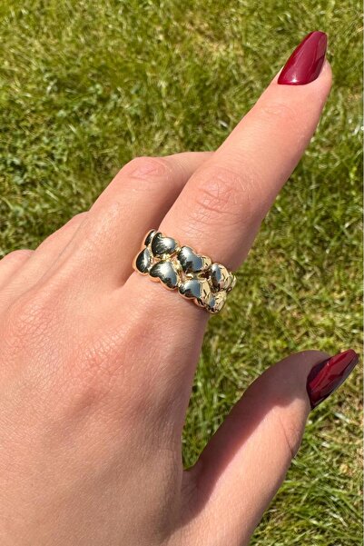 Leo'Stone Polished Series Heart Detailed Adjustable Women's Ring