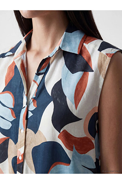 LC Waikiki Blue Patterned Women's Shirt