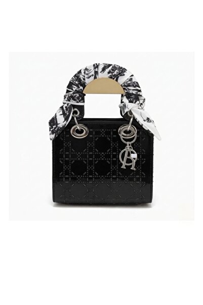 silora Luxury Handbag with Metal Ornaments and Silk Scarf