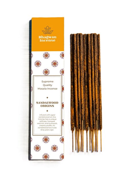 Bhagwan Incense Origini de Santal - bețișoare de tămâie artizanale premium, r...