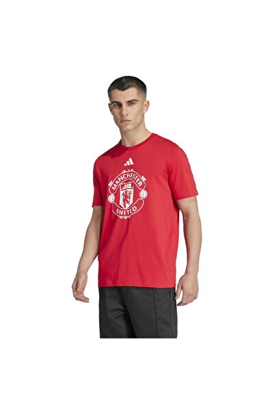 adidas Bărbați& # Tricou cu mânecă scurtă Manchester United cu imprimeu DNA, ...