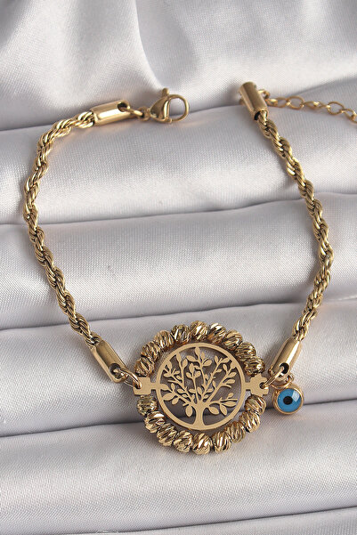 MEKs 316L Steel Gold Color Twisted Chain Model Dorika Tree of Life Figure Evi...