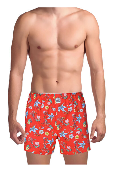 TheDon The Don Kırmızı Erkek Desenli Boxer TDNPOP133