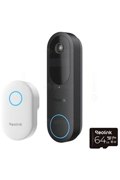 ReoLink Kit sonerie wireless WiFi dual band D340B+CHIME+64GB, 4 MP, 1.2 mm, 2...