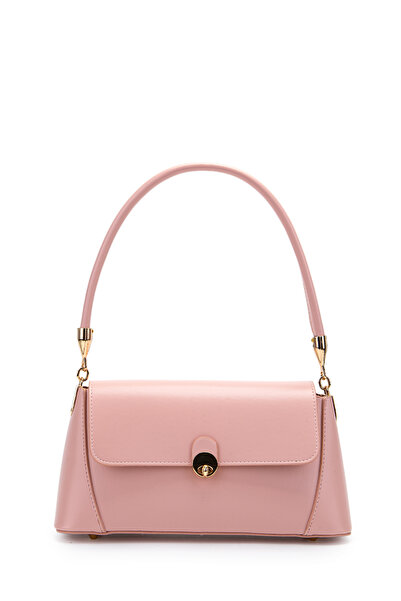 minebag Clamshell Lock Detailed Baguette Women's Shoulder Bag Oslo Powder