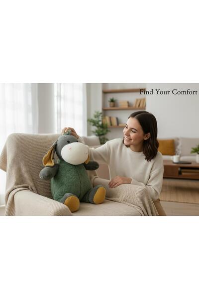 onestophube Sevimli Eşek Peluş Oyuncak 60 CM Dev Boy Uyku Arkadaşı