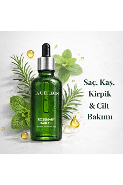 la celleon Biberiye Saç Yağı Complex - Biotin, Hint Yağı ve Vitamin E İçerikli Güçlendirici Saç Bakım Yağı 50 ML