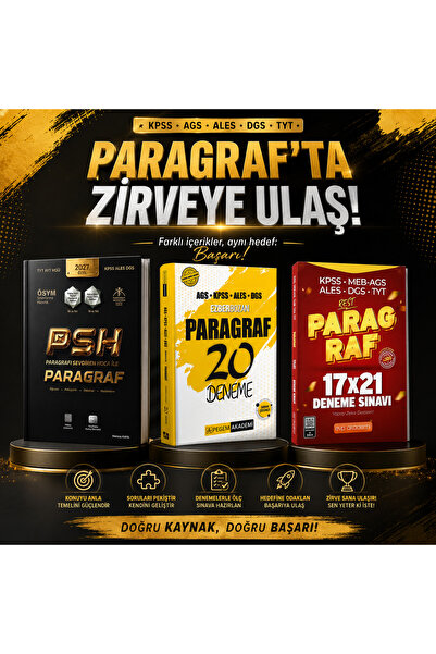 Pegem Akademi Yayıncılık Paragrafı Sevdiren Hoca TYT AYT MSÜ KPSS ALES DGS Pa...
