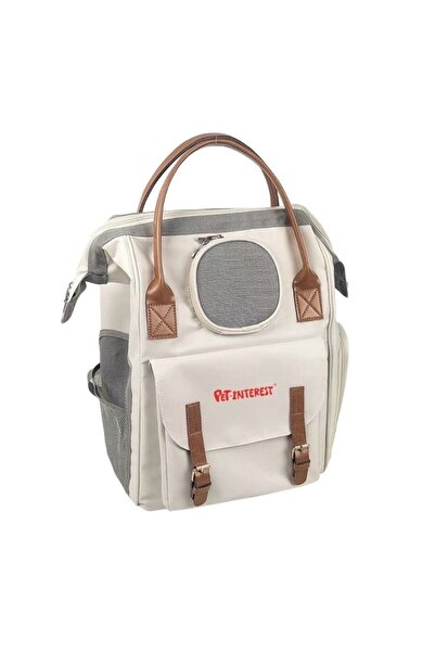 Pet Interest Τσάντα Μεταφοράς Σκύλου/Γάτας Backpack Μπεζ Διαστάσεις 33×2...