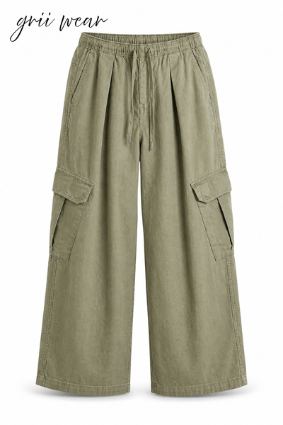 GRİİ WEAR Extra Baggy Unisex Baggy Cargo Pocket Pants