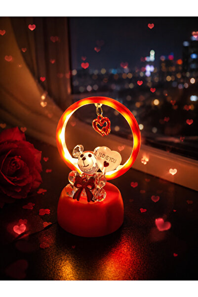 shop I Love Yazılı Işıklı Ayıcık