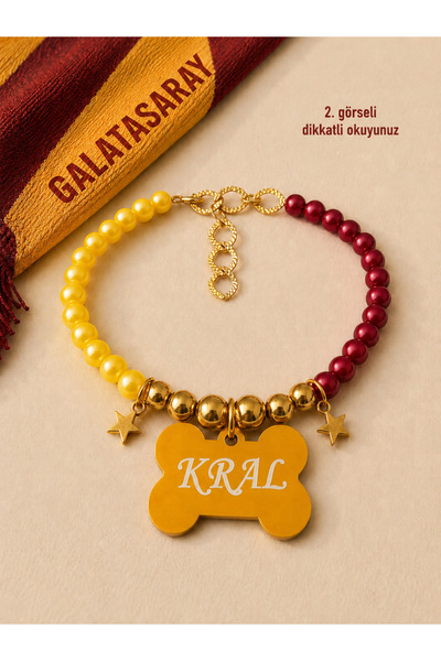 Store İsimli Taraftar Köpek Tasması Kedi Kolyesi GS Köpek Kolyesi Metal Künye...