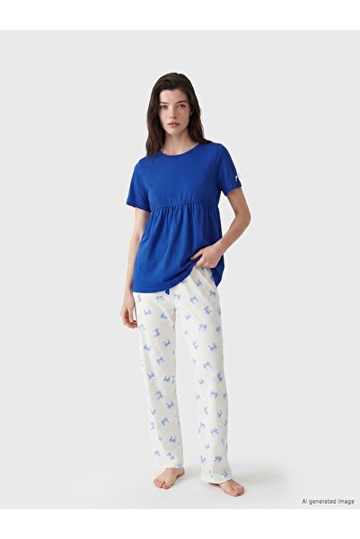 LC Waikiki Crew Neck Patterned Women's Pajama Set