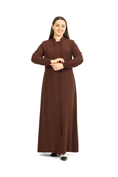 derin store Hakim Yaka Bağcıklı Basic Ferace