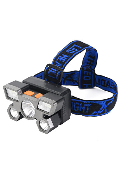 Lawazim Rechargeable LED Headlamp 5 LED USB Head Torch for Camping Hiking Cyc...