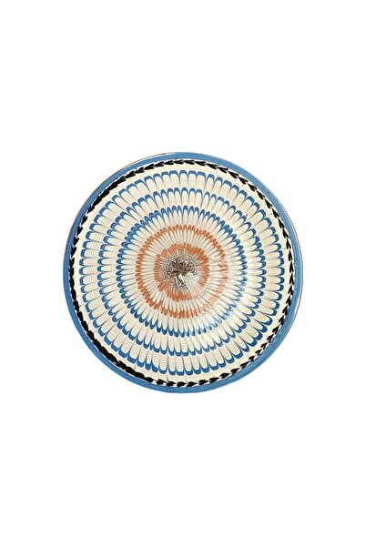 CERAMICA DE HOREZU Farfurie Albă Tradițională Model 2427 D1C3 Multicoloră M1
