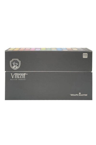 Art & Art Vincent Graph Master Design Marker Set 60 Colors 60A
