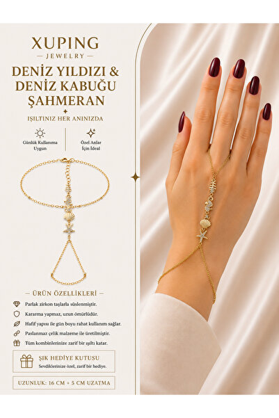 xUPING BURCU JEWELRY Deniz Yıldızı & Deniz Kabuğu Şahmeran