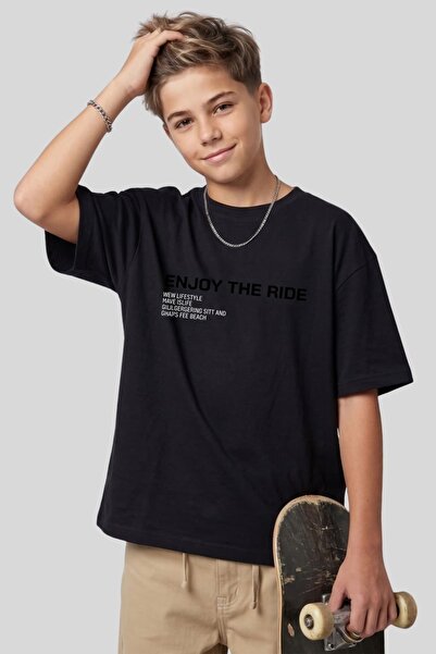 ww waka waka kids store Αγορίστικο μπλουζάκι με κοντό μανίκι, με στάμπα "Enjo...