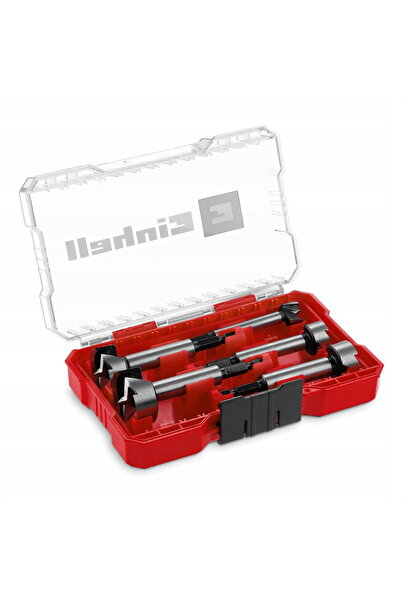 Einhell Set freze Forstner 5 piese, otel C65, tija E 6.3, cutie de depozitare
