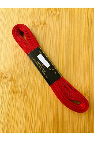 Lorin hobi Çift taraflı saten kurdele 1 cm 10 metre KIRMIZI