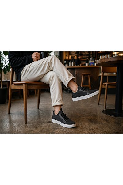 Tk Men's Tricot Black -White- Beige -Lacquer Sneakers Daily Orthopedic Shoes