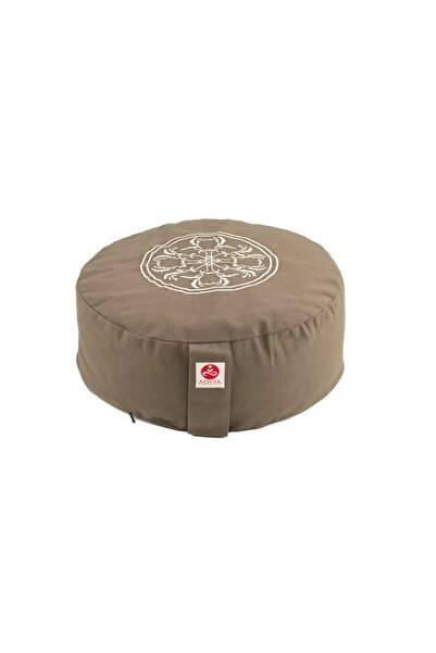 ASTEYA Perna de Meditatie Zafu Premium, Culoare Maro, 100% din bumbac, Umplut...