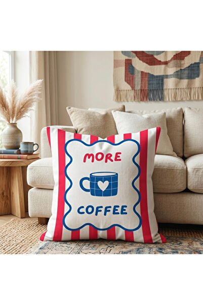 MİNOZA Digital Printed Colorful Lines Modern Design Decorative Throw Pillow C...