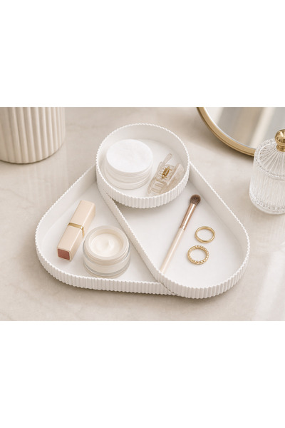 3 Katlı Masaüstü Organizer Makyaj Organizeri Banyo Düzenleyici Takı Kalemlik Çok Amaçlı Stand
