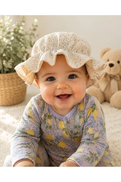 LUMİBABY BUTİK %100 pamuk fisto,müslin bebek şapkası(6 ay -2 yaş uyumlu,lasti...