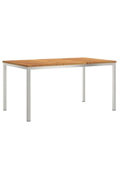 vidaxl Brown Dining Table 150 x 90 x 75 cm Solid Acacia Wood