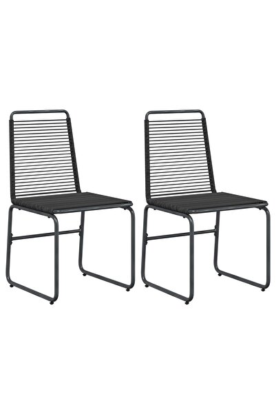 vidaxl Scaune de grădină 2 pcs Negru 48 x 55 x 89,5 cm Ratan