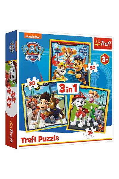 PAW PATROL Set Puzzle 3 în 1 de Crăciun Paw Patrol, Jumbo