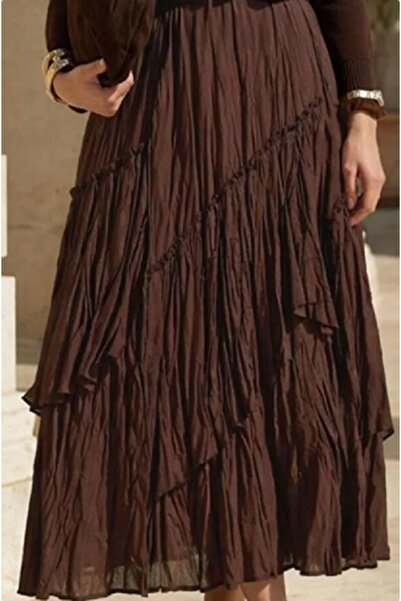 3B Stil Layered Voile Skirt with Drawstring