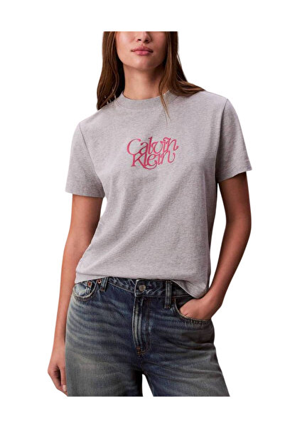 Calvin Klein Γυναικείο T-shirt Γκρι LV047D210G-P77
