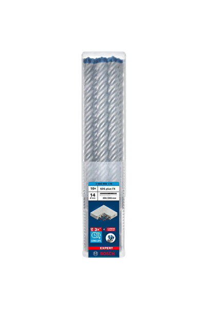 Bosch Burghiu pentru beton armat SDS plus-7X, 14 x 200 mm, 10 buc