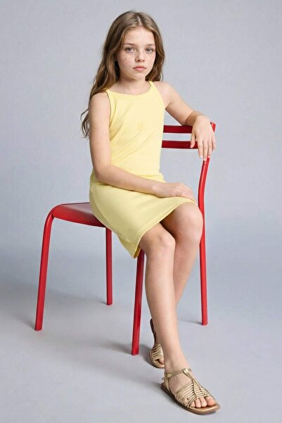 DeFacto Sleeveless Ribbed Pink Dress for Girls E5806A826Sm