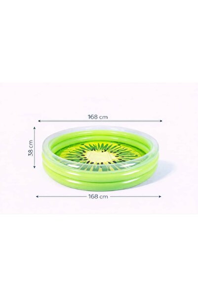 FULLJOY مسبح 3 حلقات بتصميم فاكهة الكيوي 168×38 سم لعب مائي ممتع تجربه رائعه ...