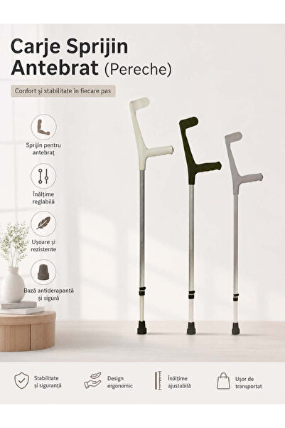 DEMOTEKS Carja sprijin antebrat, reglabila pe inaltime, din aluminiu usor, ne...